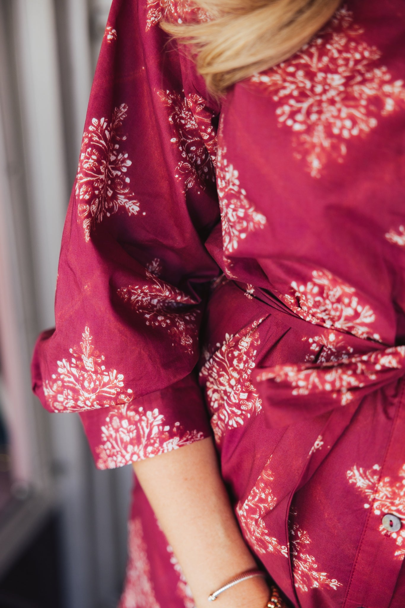 Burgundy Medallion Dress